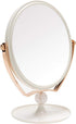 YEAKE 8" Oval Makeup Vanity Mirror, Double Sided 3X Magnification, 360° Swivel, ABS Plastic Cosmetic Table Mirror