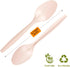 100% Eco Friendly Compostable Spoons, 50 Large Disposable Utensils, Cornstarch Based, Durable and Heat Resistant