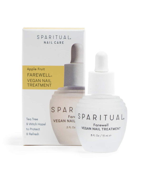 SPARITUAL Apple Fruit FAREWELL VEGAN NAIL TREATMENT, Protect Against Nail Damage 0.5oz