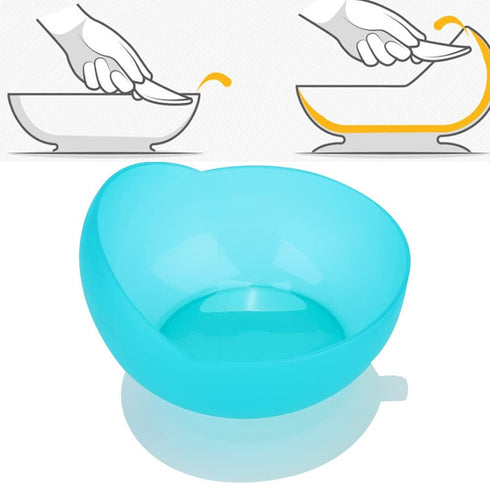 Scooper Bowl with Suction Cup Base, Anti Spill Adaptive Tableware Utensils Disability Aids for Elderly Parkinsons