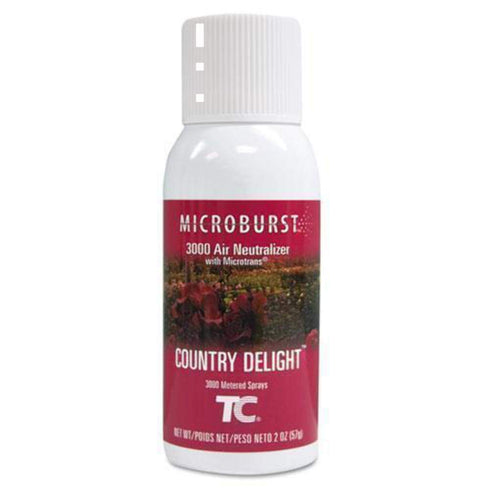 Rubbermaid Commercial Products Microburst 3000 Aerosol Air Freshener Refill, Country Delight