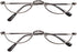 REAVEE 2 Pack Retro Designer Half Moon Reading Glasses for Women and Men, Stylish Slim Spring Hinge Half Frame with