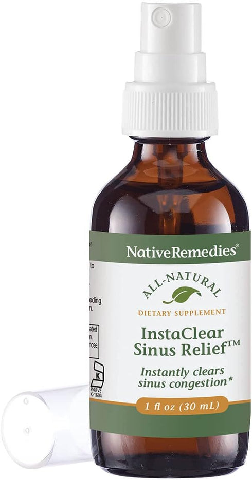 Native Remedies InstaClear Sinus Relief - All Natural Herbal Supplement for Clear, Healthy Sinuses During Colds,