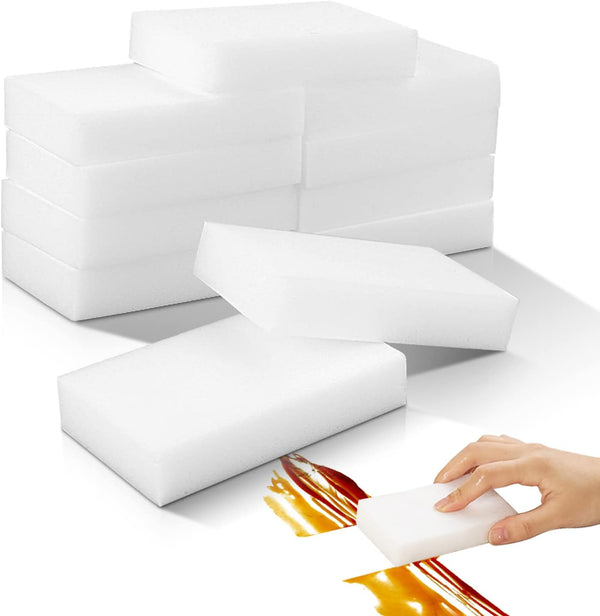 10Pack Melamine Sponges for Multi-Purpose Cleaning, Durable Magic Sponge Erasers for Sinks, Kitchen, Bathrooms