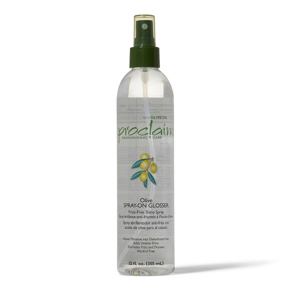 Proclaim Olive Spray On Glosser for Relaxed or Permed Hair, Antifrizz, Smoothing, Paraben & Sulfate Free
