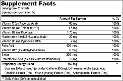 Weyland: Energy - Complimentary Formula with Botanically Sourced Caffeine, Complete B-Complex & Energy Supportive Herbs