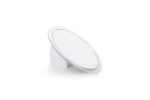 Jerdon Clear Portable Makeup Mirror - 9-Inch Diameter with Suction Cups and Vinyl Travel Case - 5X Magnification - JSC5