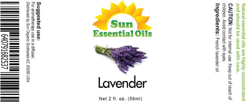 Sun Essential Oil, Lavender Essential Oil, 2 oz (59 ml) for Diffuser, Aromatherapy Massage
