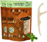 Biodegradable Dental Floss Picks, Earth Friendly Handle, Mint Flavor, 75ct Pack of 1, White