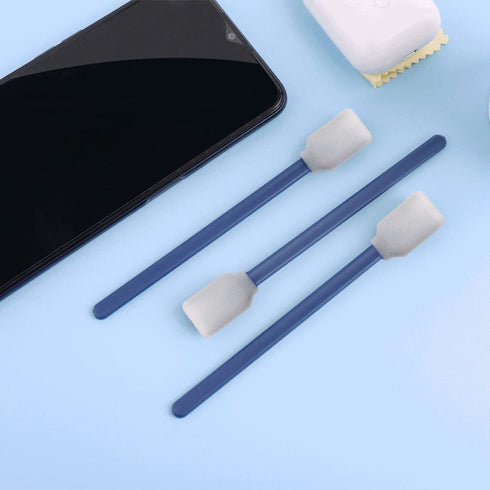 Wellgler's 5.11" Gun Cleaning Swabs, Lint Free Foam Swabs on Stick, 50pcs Navy Blue