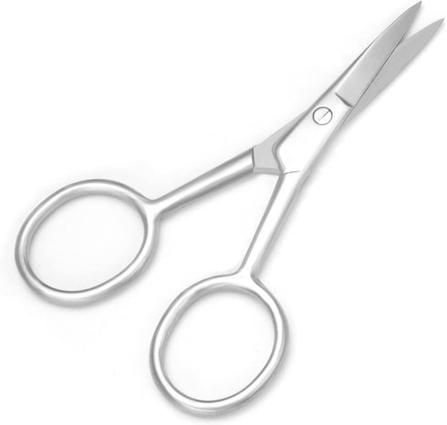 Professional Grooming Scissors - Stainless Steel Fine Straight Tip Scissors for Facial Hair Removal and Trimming