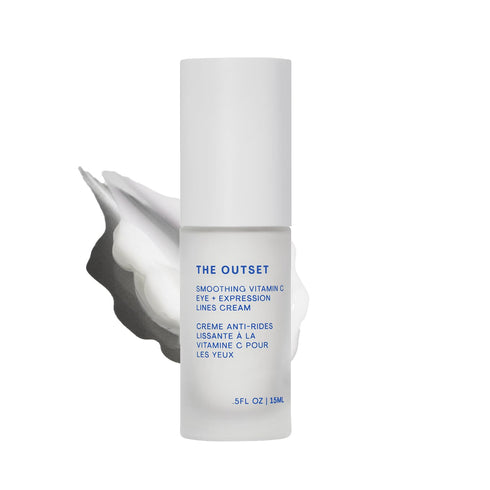 The Outset Vitamin C Smoothing Eye + Expression Lines Cream, Gentle Fragrance Free, for All Skin Types, .5 fl oz