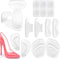 16Pcs Heel Cushion Soft Inserts, Gel Pads for Loose Shoes, Forefoot Pads & Arch Support, Protectors for Pain Relief