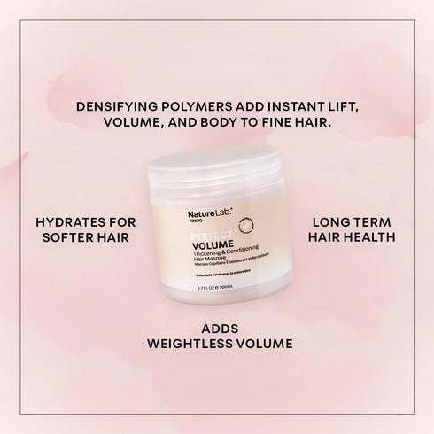 NatureLab. TOKYO Perfect Volume Thickening & Conditioning Hair Masque | 6.7 Fl Oz | Hydrate Hair While Adding Softness
