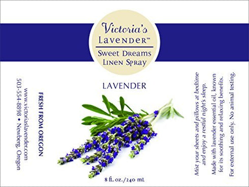 Victoria's Lavender Aromatherapy Pillow and Linen Mist - Soothing Lavender Essential Oil, Bed and Pillow Spray (8 oz
