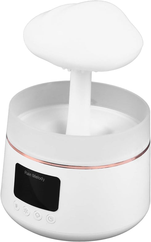 RASTKY Rain Humidifier White Noise Night Light Diffuser for Bedroom, Water Drip Essential