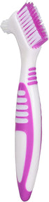 False Teeth Cleaning Brush, Double Sided Portable Denture Toothbrush for Hard Care Cleaning
