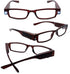 LED Reading Glasses with Lights, Lighted Magnifier Nighttime Reader, Compact Full Frame Eyewear, Unisex Clear Vision