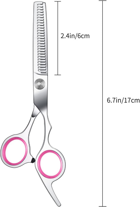 Thinning Shears for Hair Cutting, 6.7In Stainless Steel Scissors for Professional Haircut Trimming & Blending