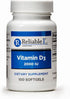 Reliable 1 Laboratories Vitamin D3 2000 IU Softgels | 100 Count