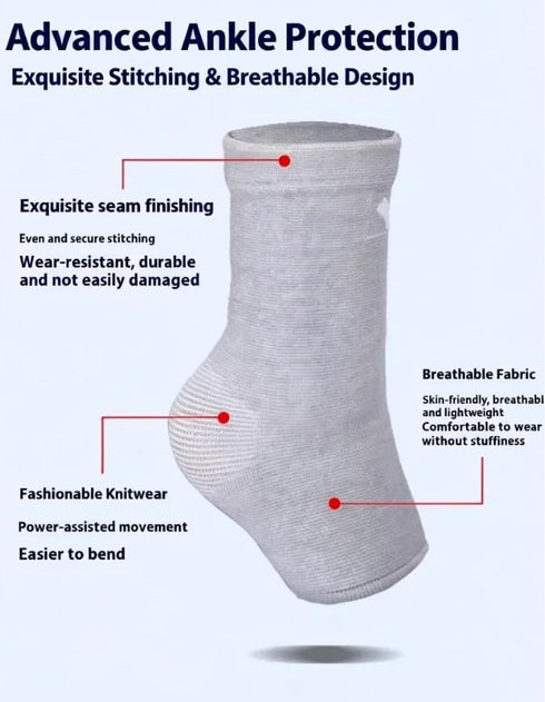 Oloxayi One Compress Bamboo Foot Sleeves - Breathable, Elastic Compression Socks with Arch Support for Daily Wear