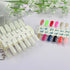 yueton Pack of 2 Sets 36 Tips Per Unit Double Layer Nail Color Display Card for Nail Art Practice Design Training