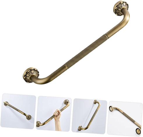 INOOMP Copper Core Bathroom Grab Bar Non-Skid Handrail Support for Bathtubs and Showers Wall-Mounted Safety Rail