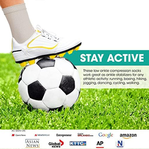 Modvel 2 Pack Ankle Brace Compression Sleeve for Injury Recovery, Joint Pain Support