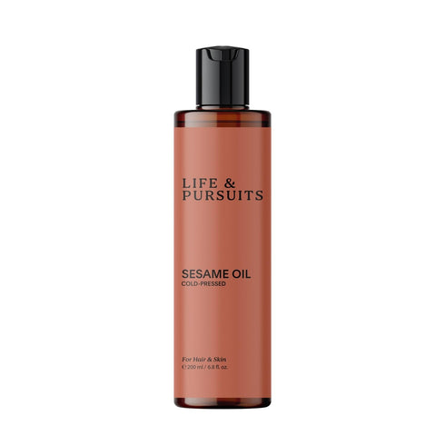 Life & Pursuits 100% Cold-Pressed Unrefined Sesame Oil for Hair and Skin, Nourishing Moisture (6.76 Fl Oz)