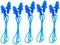 CTK Pack of 5 Soft Flanged Aqua Block Corded Silicone Gel Earplugs for Swimming
