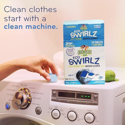 Eco Swirlz Washing Machine Cleaner, 24 Count for Effective Cleaning