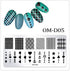 WOKOTO 5Pcs Nail Plates Stamping Set with Classic Geometric Stars Nail Art Kit
