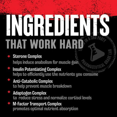 Animal M-Stak - Muscle Builder and Anabolic Mass Gainer Supplement for Bodybuilding, 21 Packs