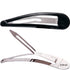 LONEEDY Pack of 10 Large Metal Stoving Varnish Hair Snap Clips, 3.5 inch Long, Black
