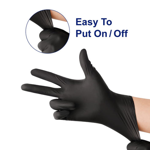 KKD Nitrile Gloves Disposable, 100 Count, 5.5 Mil Latex Free & Powder Free Gloves for Cooking, Cleaning, Industrial and