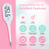 Digital Basal Body Thermometer, Easy@Home Accurate BBT for Ovulation Tracking, Fast Oral Thermometer with Large LCD
