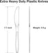 360 Count Extra Heavy Duty Clear Plastic Knives Disposable, BPA-Free, Heat Resistant, Solid and Durable Disposable Knives Bulk, Premium Plastic Knives heavy duty for Party Supply by Dealusy