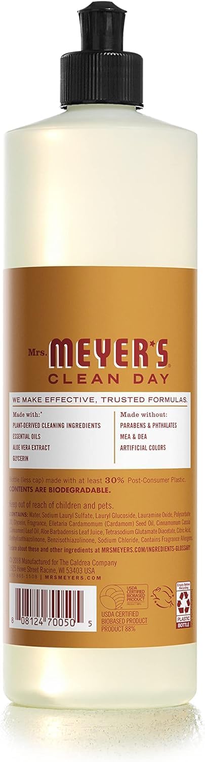 Mrs. Meyer's Liquid Dish Soap, 16 OZ Apple Cider (Pack of 3)