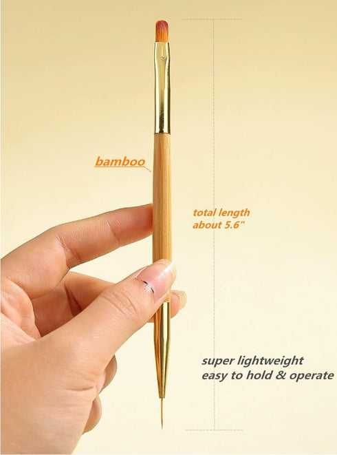 5PCS Dotting Pens and 3PCS Nail Painting Brushes, Double Ended Nail Art Design Tools and Dotting Tool Kit