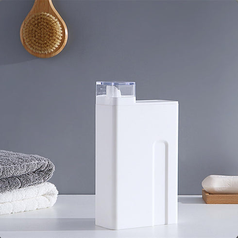 Laundry Detergent Dispenser - Large Pump Bottle, 32oz/1Liter, Suitable for Soap, Beads, Washing Powder, White