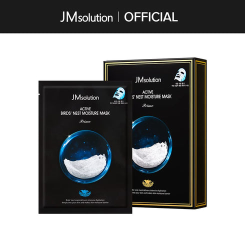 JMsolution Active Birds' Nest Moisture Mask - Korean Skincare Facial Mask - Collagen 10 sheets for all skin types