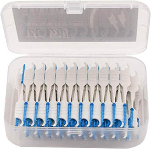 400pcs Dental Picks, Soft-Interdental Brush Double-Ended Toothpicks, Silicone Dental Floss
