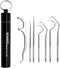 KOHEEL Toothpicks Pocket Set, Reusable Dental Floss Picks Kit, Stainless Steel Teeth Cleaning Tools, 7 Count
