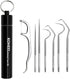 KOHEEL Toothpicks Pocket Set, Reusable Dental Floss Picks Kit, Stainless Steel Teeth Cleaning Tools, 7 Count