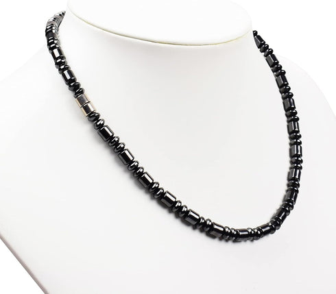Magnetic Necklace, Hematite Necklace for Magnetic Therapy, Crystal Healing Necklace for Pain and Stress Relief