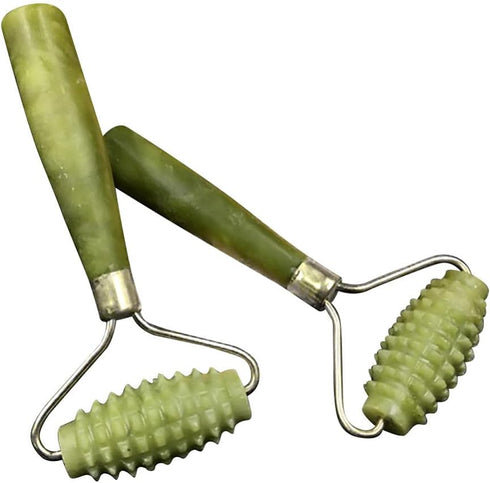 LadyCent Slimming Roller-1 Jade Stone Facial Massage Roller, for Face Eye Face Neck Natural Massager Guasha Scraper
