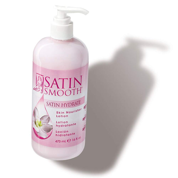 SATIN SMOOTH Hydrate Skin Nourisher Lotion, Daily Moisturizer, Post Waxing Treatment 16 oz