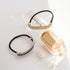 Ruihfas Stretchy Elastic Ponytail Holder, 1Pcs Sparkling Crystal Rhinestone Hair Band for Women (Gold Tone White)