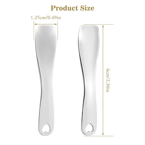 Sibba 3 PCS Facial Spatula Massage Eye Roller, Stainless Steel Applicator Wand for Face Cream and Lotion