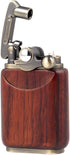 Antique Type Rosewood Wooden Case Soft Flame Rocker Arm Petrol Kerosene Lighter